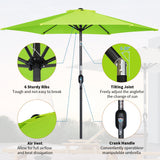 Angelo Living Parasol s 300 cm Giardino Umbrella Mercato Umbrella Umbrella Umbrella Taupe Round Sunshade Crema solare in alluminio e poliestere UV50