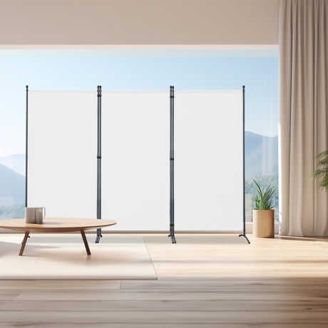 Paravent Raumteiler Outdoor Sichtschutz 243 x 169 cm, 3 Paneele