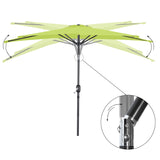 Angel Living 2.7M Halber Sonnenschirm mit Kurbel und Neigbar, UV-Schutz Marktschirm für Terrasse,Poolbereich,Balkon & Garten