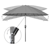Angel Living Sonnenschirm Fiberglas 250cm mit Neigbar,UV 50+ Kurbelschirm Balkonschirm Marktschirm für Garten & Balkon
