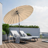 Angel Living Sonnenschirm Fiberglas 250cm mit Neigbar,UV 50+ Kurbelschirm Balkonschirm Marktschirm für Garten & Balkon