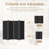 Angel Living Paravant 4pcsper écran, écran pliant Espace diviseur protection oculaire en acier et polyester