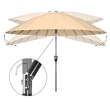 Angel Living Sonnenschirm Fiberglas 250cm mit Neigbar,UV 50+ Kurbelschirm Balkonschirm Marktschirm für Garten & Balkon