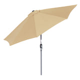 Angel Living 270cm semicircular parasol, market umbrella, patio umbrella with crank for garden, patios, courtyards, swimming pools, with UV protection 40+