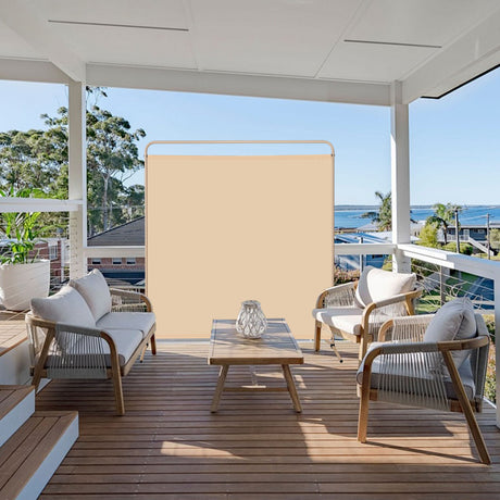 Angel Living PA-3730 Paravent 1 Teilig Raumteiler Freistehend Sichtschutzwand Raumteiler Stellwand Trennwand Sichtschutz für Büros, Balkon,Schlafzimmer,Außengarten,162.5 x 177cm