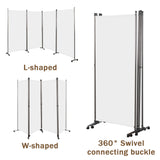 Angel Living Paravent Raumteiler 4 Teilig 324x180 cm, Faltbare Trennwand Spanische Wand, Dekorativer Paravent als Raumtrenner für Wohnzimmer Büro Balkon