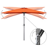 Angel Living Halbrunder Sonnenschirm 235x122cm für Balkon & Terrasse, Neigt Vorwärts/Rückwärts, Aluminium-Kurbel, UV-Schutz, Ideal für Garten, Terrasse, Balkon und Außenbereich