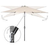 Angel Living Sonnenschirm Ø 300 cm Gartenschirm Marktschirm Terrassenschirm Taupe Rund Sonneschirm Sonnenschutz aus Metall und Polyester UV50+
