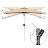 Angel Living Halbrunder Sonnenschirm 235x122cm für Balkon & Terrasse, Neigt Vorwärts/Rückwärts, Aluminium-Kurbel, UV-Schutz, Ideal für Garten, Terrasse, Balkon und Außenbereich