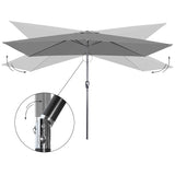 Angel Living 200 x 300 cm Sonnenschirm Rechteckig Marktschirm Terrassenschirm aus Metall mit Kurbel und Neigung für Gartenterrasse,mit UV-Schutz 40+