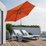 Angel Living Sonnenschirm Ø 300 cm Gartenschirm Marktschirm Terrassenschirm Taupe Rund Sonneschirm Sonnenschutz aus Metall und Polyester UV50+