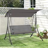 Angel Living Hollywoodschaukel Gartenschaukel Rattan 3-Sitzer mit Sonnendach und Sitzbezug170 x 110 x 157 cm