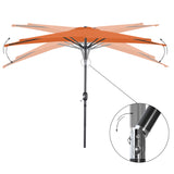 Angel Living 2.7M Halber Sonnenschirm mit Kurbel und Neigbar, UV-Schutz Marktschirm für Terrasse,Poolbereich,Balkon & Garten