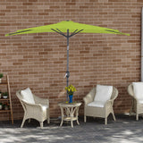 Angel Living 2.7M Halber Sonnenschirm mit Kurbel und Neigbar, UV-Schutz Marktschirm für Terrasse,Poolbereich,Balkon & Garten