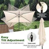 300x200cm Sonnenschirm Rechteck Sonneschirm aus aus Aluminium, Stahl und Polyester