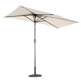 Angel Living Halbrunder Sonnenschirm 235x122cm für Balkon & Terrasse, Neigt Vorwärts/Rückwärts, Aluminium-Kurbel, UV-Schutz, Ideal für Garten, Terrasse, Balkon und Außenbereich