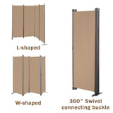 Angel Living Screen 4-part privacy screen, folding screen room divider privacy screen made of steel and polyester