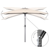 Angel Living Halbrunder Sonnenschirm 235x122cm für Balkon & Terrasse, Neigt Vorwärts/Rückwärts, Aluminium-Kurbel, UV-Schutz, Ideal für Garten, Terrasse, Balkon und Außenbereich