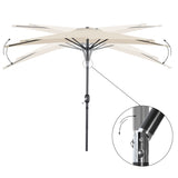 Angel Living 2.7M Halber Sonnenschirm mit Kurbel und Neigbar, UV-Schutz Marktschirm für Terrasse,Poolbereich,Balkon & Garten