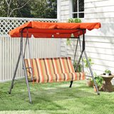 Hollywoodschaukel Gartenschaukel 3 Sitzer mit Sonnenschutz 173x110x151cm