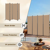 Angel Living Screen 4-part privacy screen, folding screen room divider privacy screen made of steel and polyester
