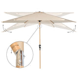 Angel Living Sonnenschirm Ø 270 cm Gartenschirm Marktschirm Terrassenschirm Taupe Rund Sonneschirm Sonnenschutz aus aus Metall, Stahl und Polyester UV50+