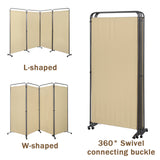 Angel Living Paravent 4 Teilig 324x184 cm, Faltbare Trennwand Spanische Wand Raumteiler, Dekorativer Paravent als Raumtrenner für Wohnzimmer Büro Balkon