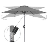 Angel Living Sonnenschirm 2.3M mit Kurbel und Neigbar, Gartenschirm Marktschirm Terrassenschirm Taupe Rund Sonneschirm Sonnenschutz aus Polyester UV50+
