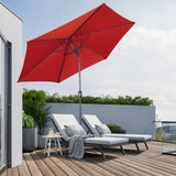 Angel Living Sonnenschirm Ø 300 cm Gartenschirm Marktschirm Terrassenschirm Taupe Rund Sonneschirm Sonnenschutz aus Metall und Polyester UV50+