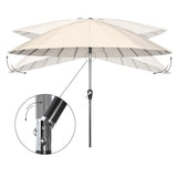 Angel Living Sonnenschirm Fiberglas 250cm mit Neigbar,UV 50+ Kurbelschirm Balkonschirm Marktschirm für Garten & Balkon