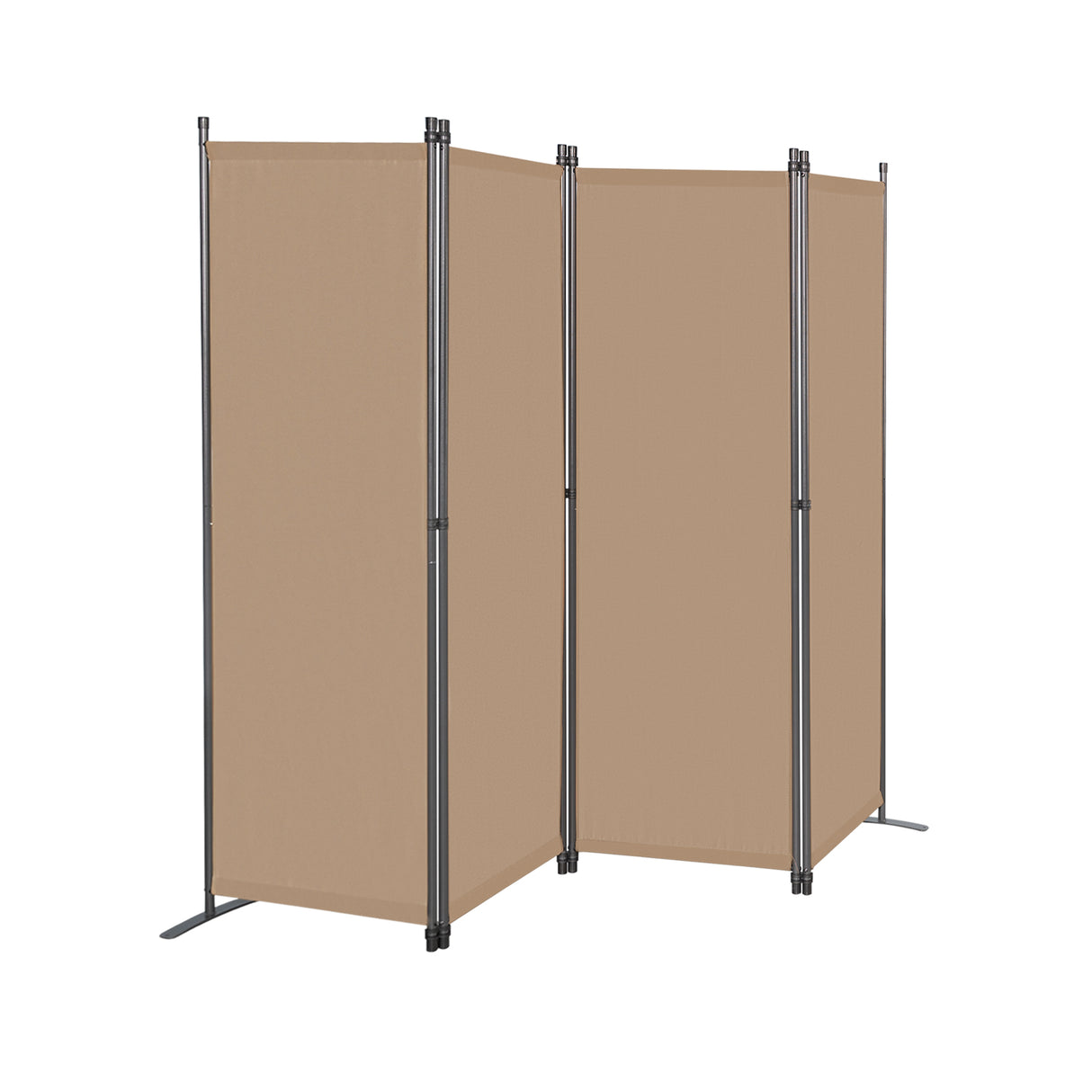 Angel Living Screen 4-part privacy screen, folding screen room divider privacy screen made of steel and polyester