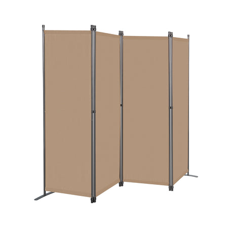 Paravent 4tlg Sichtschutz,Faltbildschirm Raumteiler Sichtschutz aus Stahl und Polyester