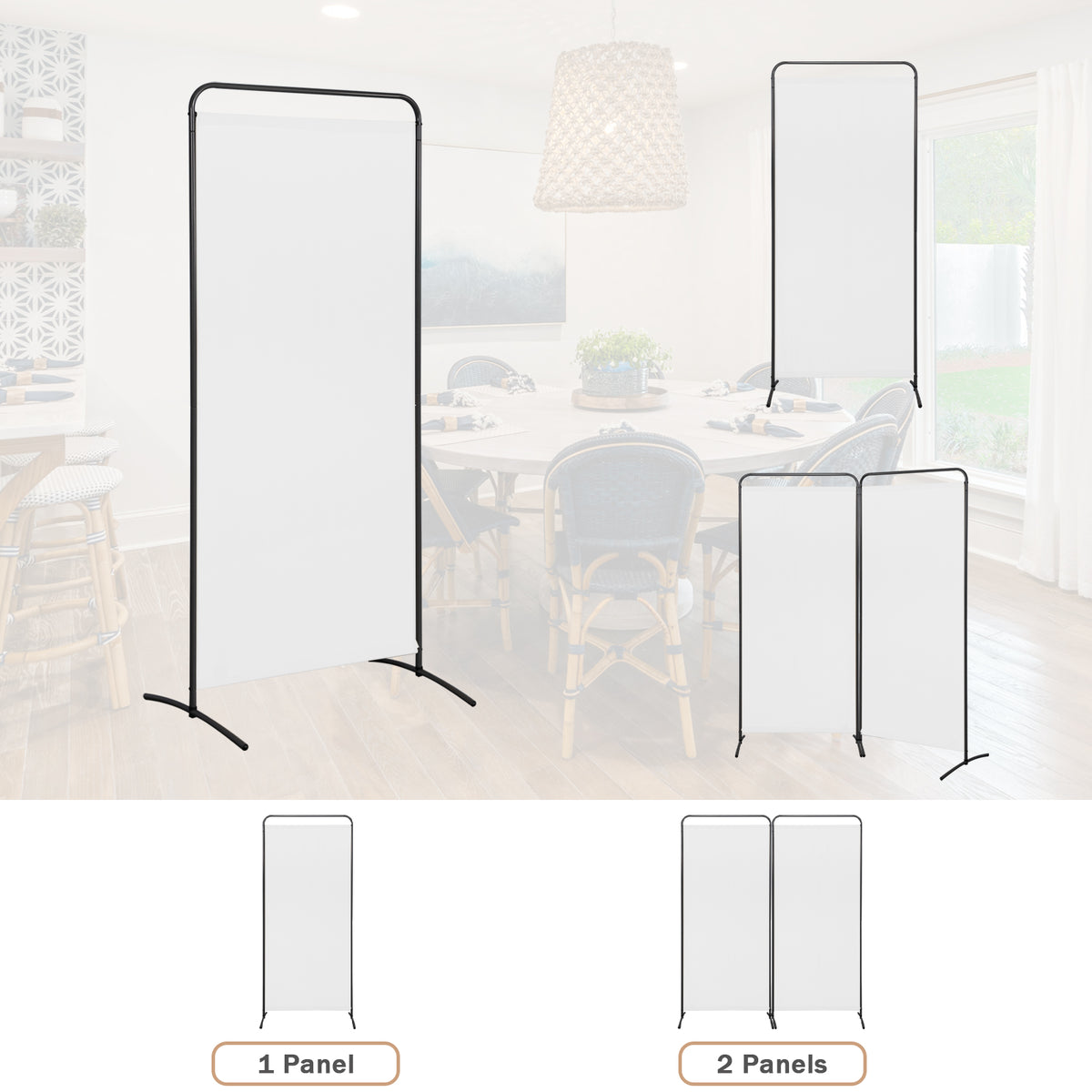 Angel Living Paravent 1 Teilig Klappbar Raumteiler Freistehend Sichtschutzwand Raumteiler Stellwand Trennwand Sichtschutz für Büros, Balkon,Schlafzimmer,Außengarten 81 x 185cm