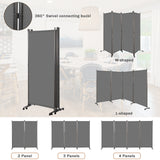 Angel Living Paravent Raumteiler 4 Teilig 324x180 cm, Faltbare Trennwand Spanische Wand, Dekorativer Paravent als Raumtrenner für Wohnzimmer Büro Balkon