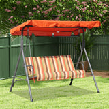 Hollywoodschaukel Gartenschaukel 3 Sitzer mit Sonnenschutz 173x110x151cm