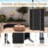 Angel Living Paravant 3tlg visual protection,valve screen space divider visual protection from steel and polyester