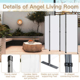 Angel Living Paravant 4pcsper écran, écran pliant Espace diviseur protection oculaire en acier et polyester