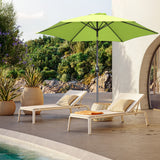 Angel Living Sonnenschirm Ø 270 cm Gartenschirm Marktschirm Terrassenschirm Taupe Rund Sonneschirm Sonnenschutz aus aus Metall, Stahl und Polyester UV50+