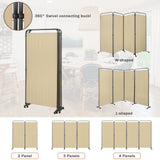 Angel Living Paravent 4 Teilig 324x184 cm, Faltbare Trennwand Spanische Wand Raumteiler, Dekorativer Paravent als Raumtrenner für Wohnzimmer Büro Balkon
