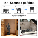 Angel Living Bollerwagen Faltbar 200L mit Tragkraft bis 100KG, Handwagen Klappbar, Faltbarer Campingwagen mit Höhenverstellbarem Griff, Leicht und Platzsparend, Stabil, 600D Oxford-Gewebe, Schwarz