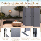 Angel Living Paravant 4pcsper écran, écran pliant Espace diviseur protection oculaire en acier et polyester