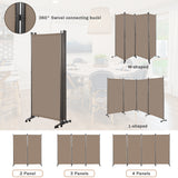 Angel Living Paravent Raumteiler 4 Teilig 324x180 cm, Faltbare Trennwand Spanische Wand, Dekorativer Paravent als Raumtrenner für Wohnzimmer Büro Balkon