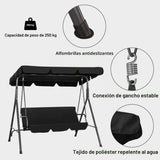Hollywoodschaukel Gartenschaukel 3 Sitzer mit Sonnenschutz 173x110x151cm