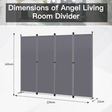 Angel Living Paravant 4pcsper écran, écran pliant Espace diviseur protection oculaire en acier et polyester