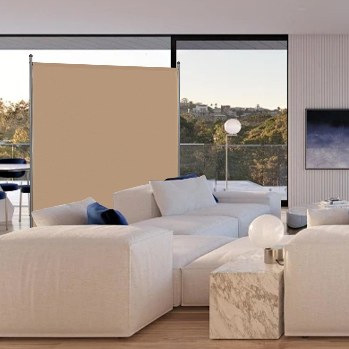 Angel Living Paravent 1 Teilig,Trennwand Raumteiler Paravent Raumteiler Innen Sichtschutz Wandschirm für Büros Balkon Schlafzimmer Außengarten, 162x180 cm