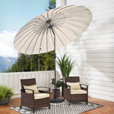 Angel Living Sonnenschirm Fiberglas 250cm mit Neigbar,UV 50+ Kurbelschirm Balkonschirm Marktschirm für Garten & Balkon
