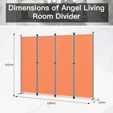 Angel Living Paravant 4pcsper écran, écran pliant Espace diviseur protection oculaire en acier et polyester