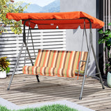Hollywoodschaukel Gartenschaukel 3 Sitzer mit Sonnenschutz 173x110x151cm