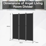 Angel Living Paravent 3tlg Sichtschutz,Faltbildschirm Raumteiler Sichtschutz aus Stahl und Polyester