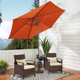 Angel Living Sonnenschirm Ø 300 cm Gartenschirm Marktschirm Terrassenschirm Taupe Rund Sonneschirm Sonnenschutz aus Metall und Polyester UV50+